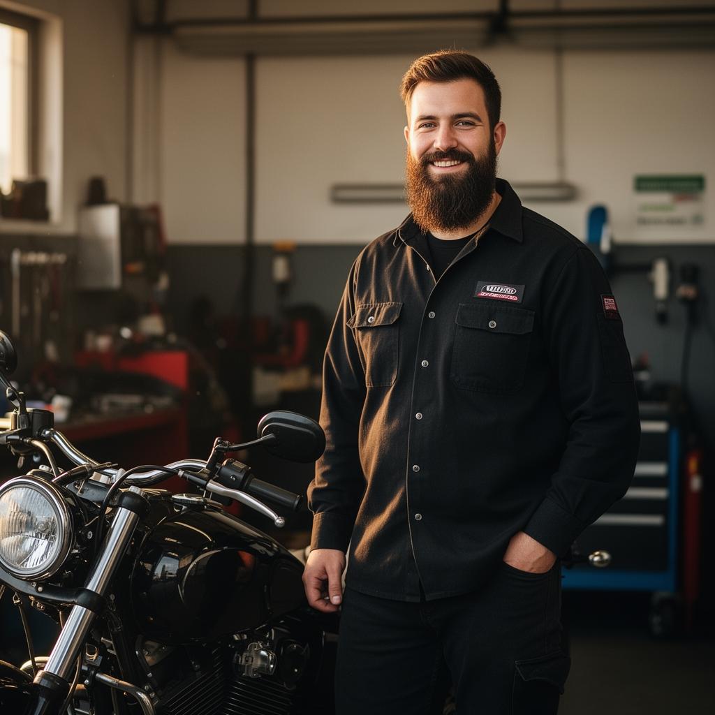 Bryce, owner and lead mechanic at Mobile Moto Mechanic